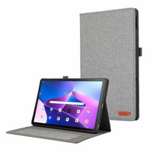 For Lenovo Tab M10 5G 10.6 Horizontal Flip TPU + Fabric PU Leather Tablet Case(Grey)