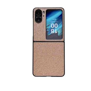 For OPPO Find N2 Flip Gradient Color Glitter Shockproof Protective Phone Case(Rose Gold)