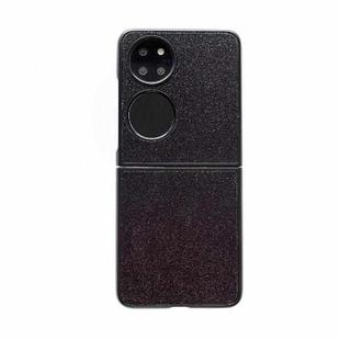 For Huawei P50 Pocket Gradient Color Glitter Shockproof Protective Phone Case(Black)