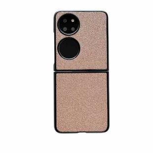 For Huawei P50 Gradient Color Glitter Shockproof Protective Phone Case(Rose Gold)