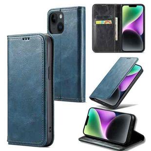 For iPhone 15 Fierre Shann Vintage Bark Texture Wallet Leather Phone Case(Green)