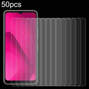 For T-Mobile Revvl 7 5G 50pcs 0.26mm 9H 2.5D Tempered Glass Film