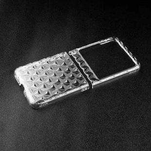 For Motorola Razr 40 Ultra Transparent Diamond Texture PC Phone Case