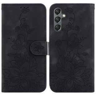 For Samsung Galaxy S23 FE 5G Lily Embossed Leather Phone Case(Black)