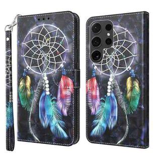 For Samsung Galaxy S24 Ultra 5G 3D Painted Leather Phone Case(Colorful Dreamcatcher)