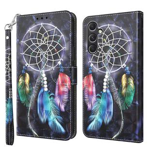 For Samsung Galaxy A55 5G 3D Painted Leather Phone Case(Colorful Dreamcatcher)