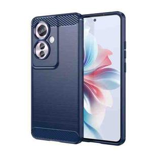 For OPPO F25 Pro 5G Brushed Texture Carbon Fiber TPU Phone Case(Blue)