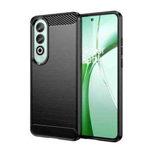 For OPPO K12 5G Brushed Texture Carbon Fiber TPU Phone Case(Black)