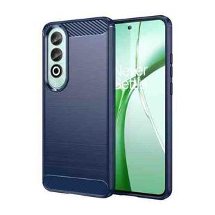 For OPPO K12 5G Brushed Texture Carbon Fiber TPU Phone Case(Blue)