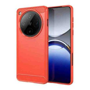 For OPPO Find X8 Pro Carbon Fiber Brushed Texture TPU Phone Case(Red)