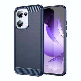 For OPPO Reno13 Global Carbon Fiber Brushed Texture TPU Phone Case(Blue)