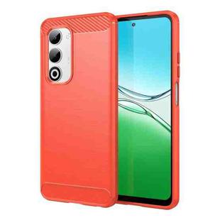 For OPPO A5 4G Global Carbon Fiber Brushed Texture TPU Phone Case(Red)
