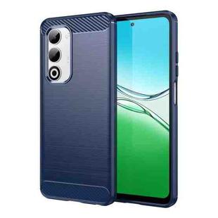 For OPPO A5 4G Global Carbon Fiber Brushed Texture TPU Phone Case(Blue)