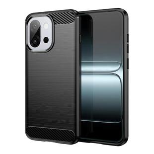 For OnePlus 13T Carbon Fiber Brushed Texture TPU Phone Case(Black)