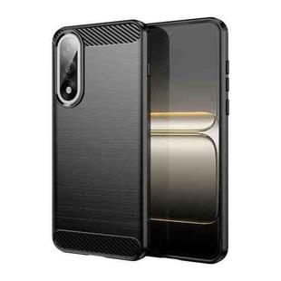 For OnePlus Ace 5 Ultra Carbon Fiber Brushed Texture TPU Phone Case(Black)
