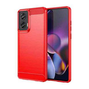 For Motorola Moto G Stylus 5G 2024 Brushed Texture Carbon Fiber TPU Phone Case(Red)