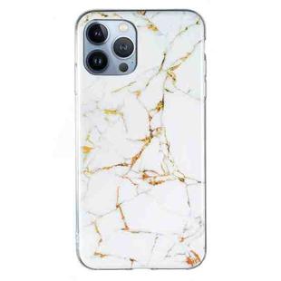 IMD Marble TPU Phone Case For iPhone 15 Pro(White)
