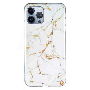 IMD Marble TPU Phone Case For iPhone 15 Pro Max(White)