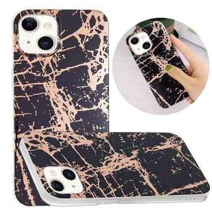 Electroplating Soft TPU Phone Case For iPhone 15(Black Gold)