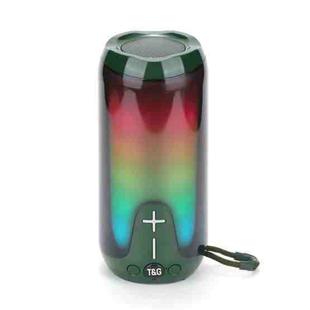 T&G TG651 Portable LED Wireless Bluetooth Speaker Outdoor TWS Subwoofer(Green)