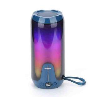 T&G TG651 Portable LED Wireless Bluetooth Speaker Outdoor TWS Subwoofer(Blue)