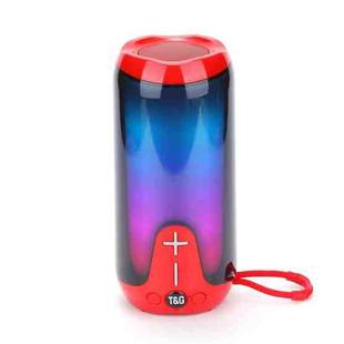 T&G TG651 Portable LED Wireless Bluetooth Speaker Outdoor TWS Subwoofer(Red)