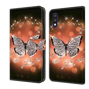 For LG K22 / K22 Plus Crystal 3D Shockproof Protective Leather Phone Case(Crystal Butterfly)