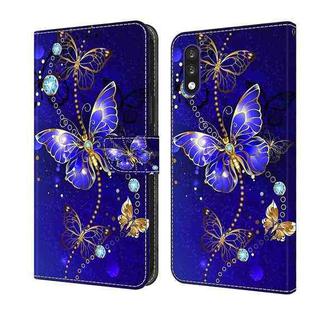 For LG K22 / K22 Plus Crystal 3D Shockproof Protective Leather Phone Case(Diamond Butterfly)