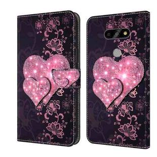 For LG K31 Crystal 3D Shockproof Protective Leather Phone Case(Lace Love)