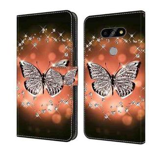 For LG K31 Crystal 3D Shockproof Protective Leather Phone Case(Crystal Butterfly)