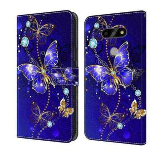 For LG K31 Crystal 3D Shockproof Protective Leather Phone Case(Diamond Butterfly)