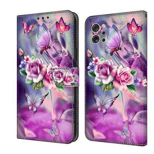 For LG Q92 5G Crystal 3D Shockproof Protective Leather Phone Case(Butterfly)