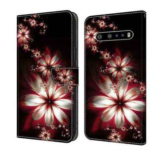For LG V60 ThinQ 5G Crystal 3D Shockproof Protective Leather Phone Case(Fantastic Flower)