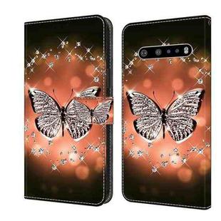 For LG V60 ThinQ 5G Crystal 3D Shockproof Protective Leather Phone Case(Crystal Butterfly)