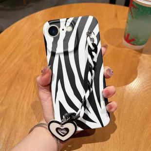 For iPhone SE 2022 / 2020 / 8 / 7 Frosted Bracelet TPU Phone Case(Zebra Texture)