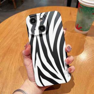 For iPhone 14 Frosted TPU Phone Case(Zebra Texture)