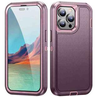For iPhone 15 Pro Max Life Waterproof Rugged Phone Case(Purple + Pink)