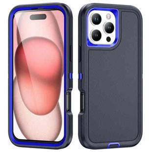 For iPhone 16 Pro Max Life Waterproof Rugged Phone Case(Dark Blue + Royal Blue)