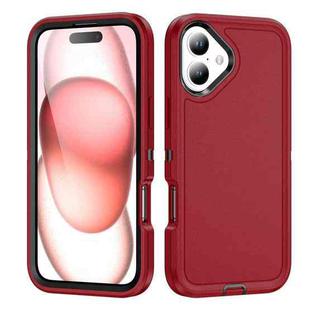 For iPhone 16 Plus Life Waterproof Rugged Phone Case(Red + Black)