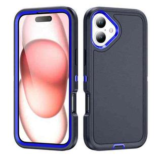 For iPhone 16 Plus Life Waterproof Rugged Phone Case(Dark Blue + Royal Blue)