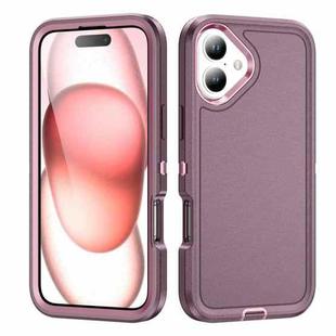 For iPhone 16 Plus Life Waterproof Rugged Phone Case(Purple + Pink)