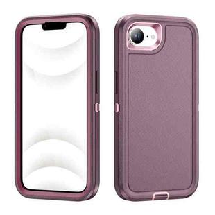 For iPhone 16e Life Waterproof Rugged Phone Case(Purple + Pink)