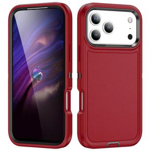For iPhone 17 Pro Life Waterproof Rugged Phone Case(Red + Black)