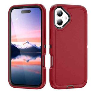 For iPhone 17 Life Waterproof Rugged Phone Case(Red + Black)
