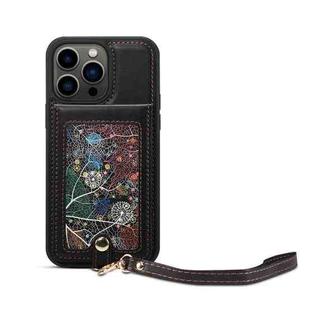 For iPhone 15 Pro Max ESEBLE Star Series Lanyard Holder Card Slot Phone Case(Black)