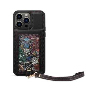 For iPhone 15 Pro ESEBLE Star Series Lanyard Holder Card Slot Phone Case(Black)