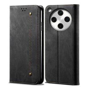 For OPPO Find X8 Pro Denim Texture Casual Style Horizontal Flip Leather Case(Black)