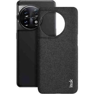 For OnePlus 11 5G imak Ruiyi Series Cloth Texture PU + PC Phone Case(Black)