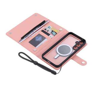 For Samsung Galaxy S23 FE 5G ViLi GHB Series MagSafe Magnetic Zipper Leather Phone Case(Pink)