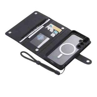 For Samsung Galaxy S23 FE 5G ViLi GHB Series MagSafe Magnetic Zipper Leather Phone Case(Black)